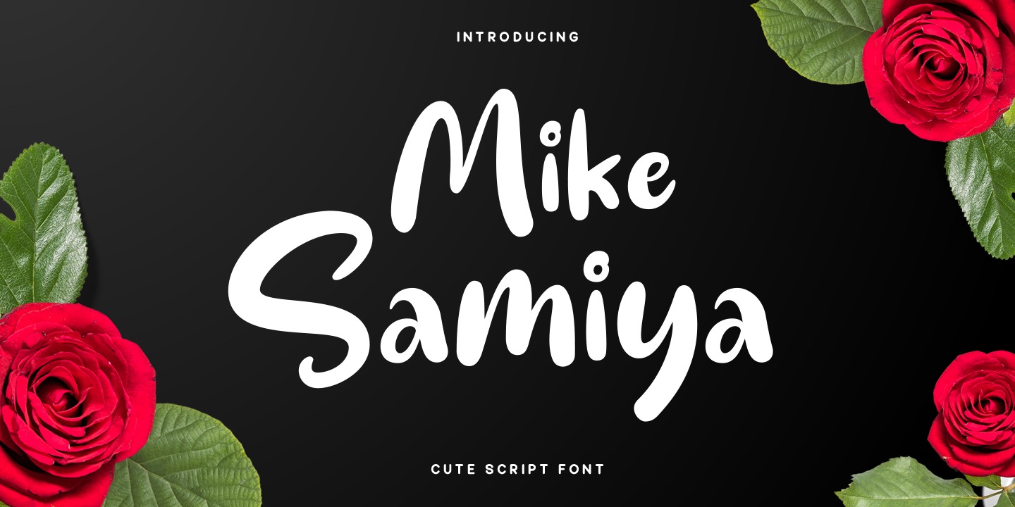 Пример шрифта Mike Samiya